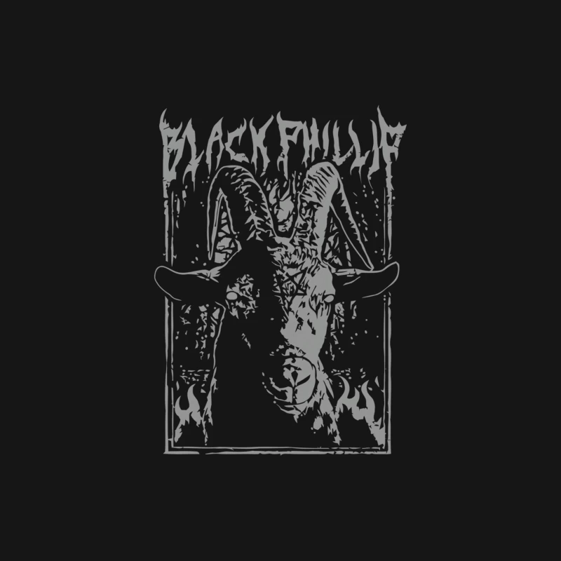 Demonic Black Metal Album Cover with Goat Skull Female Long Sleeve T-Shirt