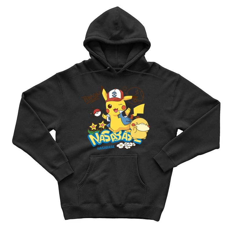 Pikachu und Enton Abenteuer Herren Pullover Hoodie
