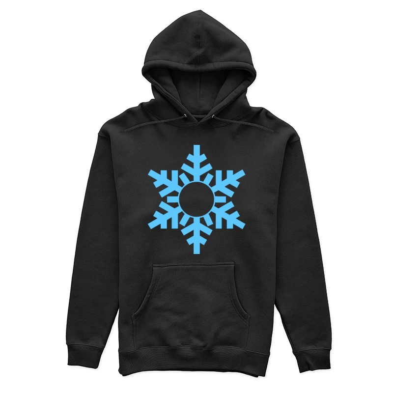 Flocon de neige bleu stylisé Femme Sweat à capuche