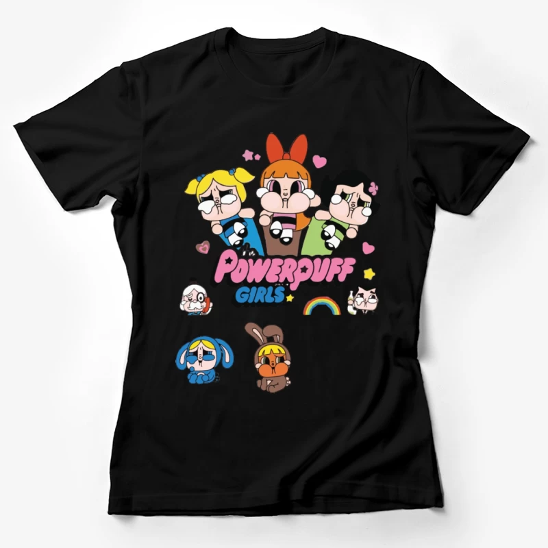 Kawaii Powerpuff Mädchen Illustration Damen T-Shirt