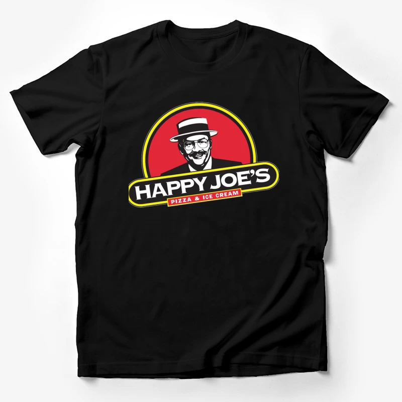 Happy Joe's Pizza & Ice Cream Vintage Restaurant Logo Male T-Shirt