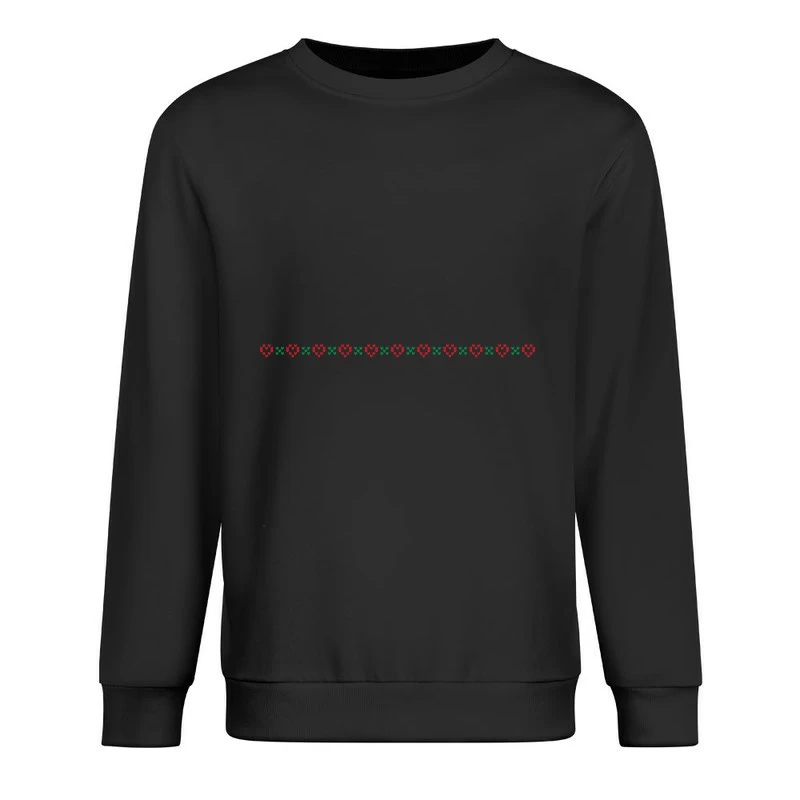 Motif pixel art rouge et vert Homme Sweat-shirt à enfiler