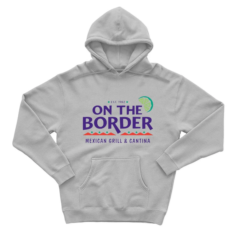 On The Border Mexican Grill & Cantina Restaurant Logo Male Pullover Hoodie