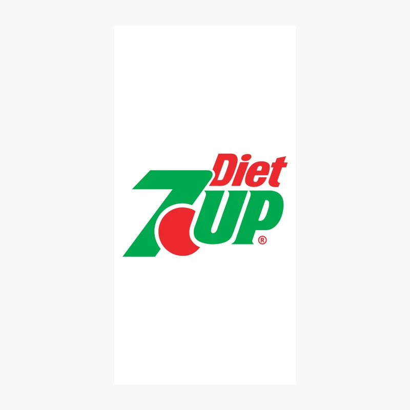 Diet 7up Logo: Iconic Green and Red Branding for Low-Calorie Soft Drink iPhone Case