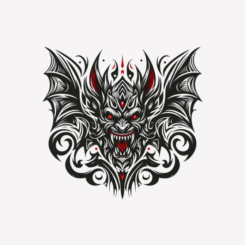 Dunkles Dämonen-Design Herren T-Shirt