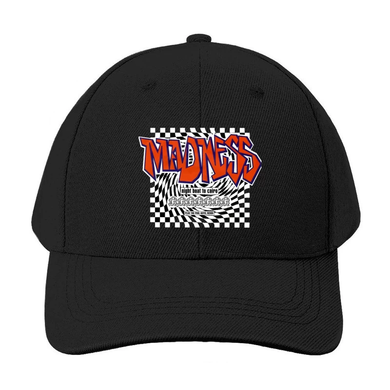 Madness - Night Boat to Cairo Album Cover with Checkerboard Design Baseball Cap