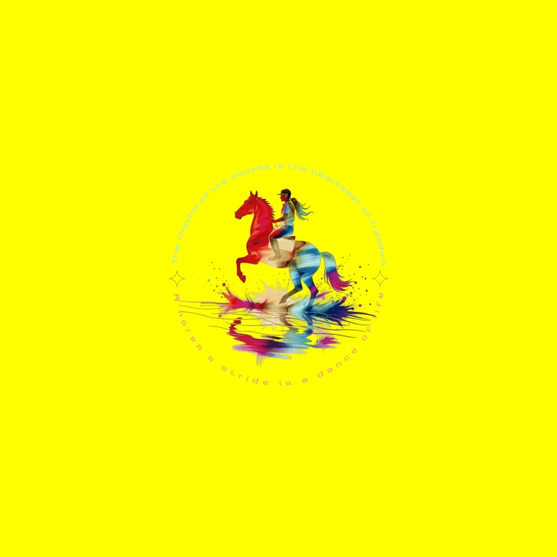 The Dance of Freedom: A Colorful Horse Ride iPhone Case
