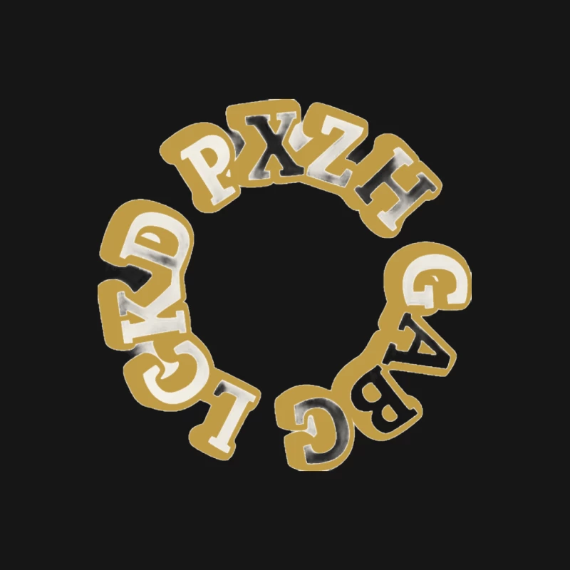 Buchstaben in einem Kreis Herren T-Shirt