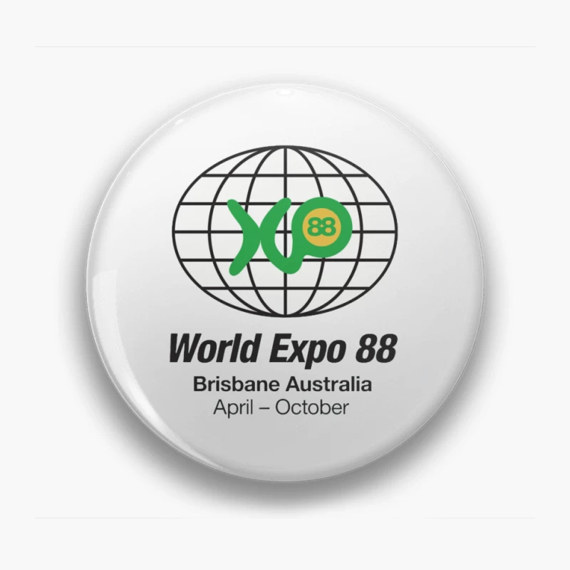 World Expo 88 Brisbane Australia Logo Pin