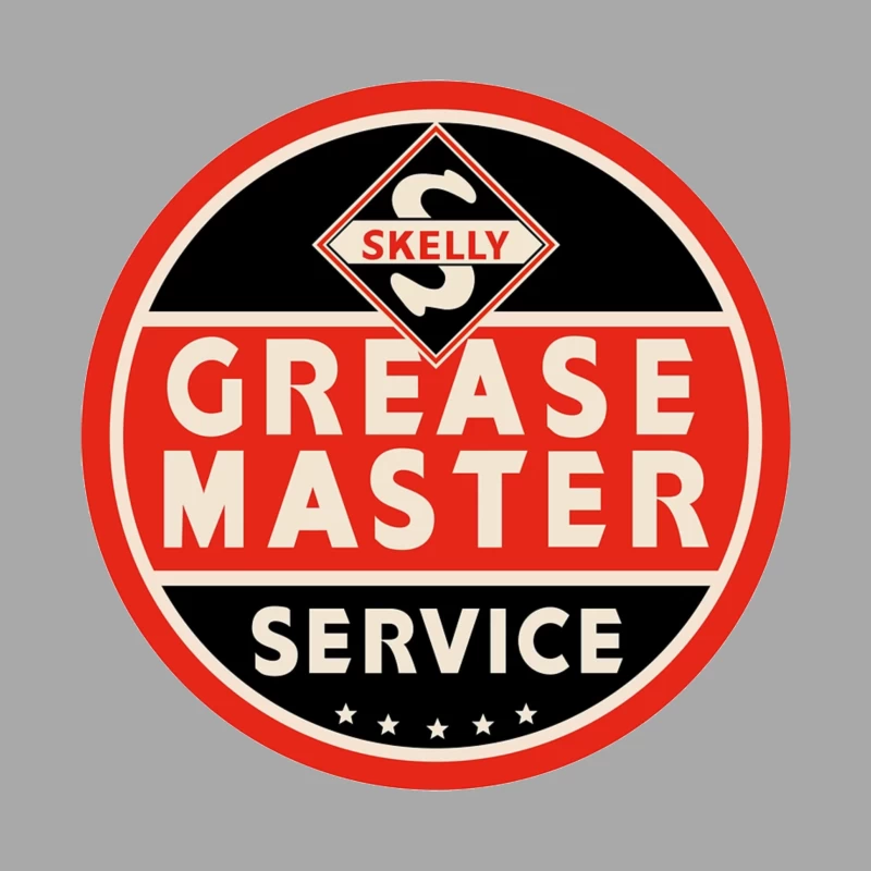 Vintage Skelly Grease Master Service Station Sign Male Pullover Hoodie