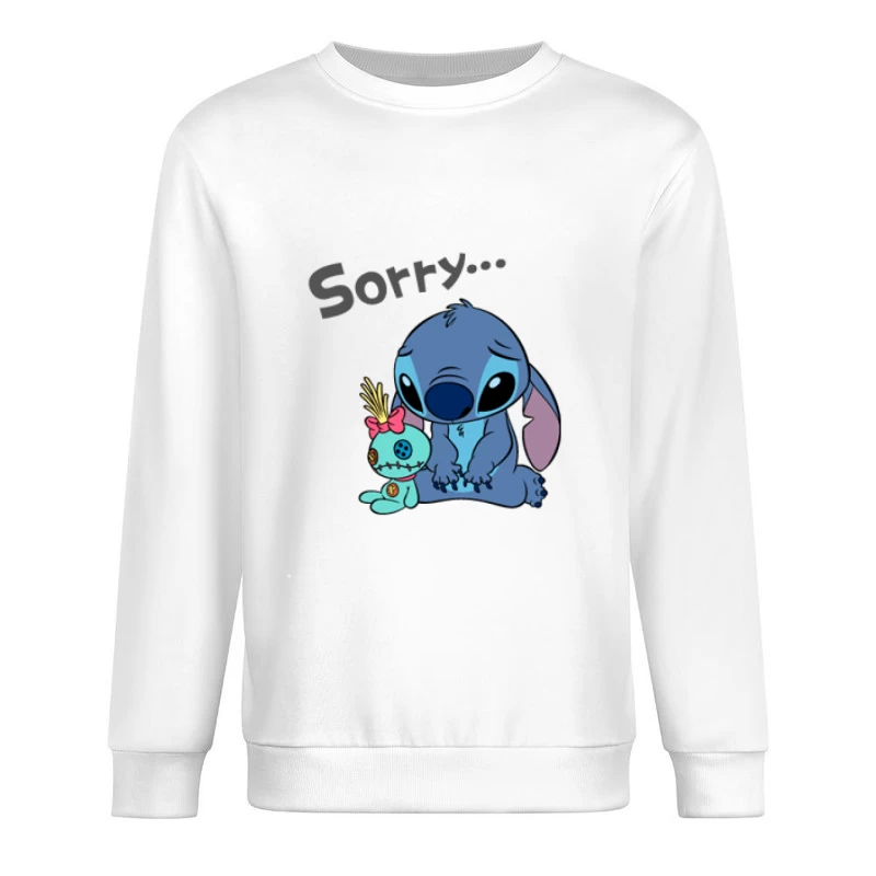 Entschuldigung mit Blauem Alien und Puppe Herren Pullover Sweatshirt