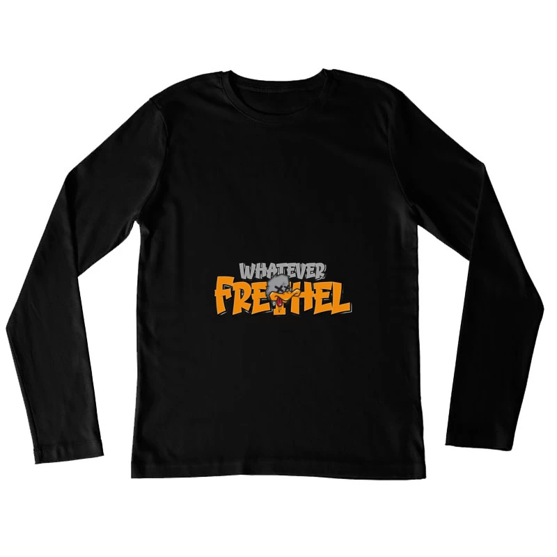 Coole Comic-Entenzunge mit Text Damen Langarm T-Shirt