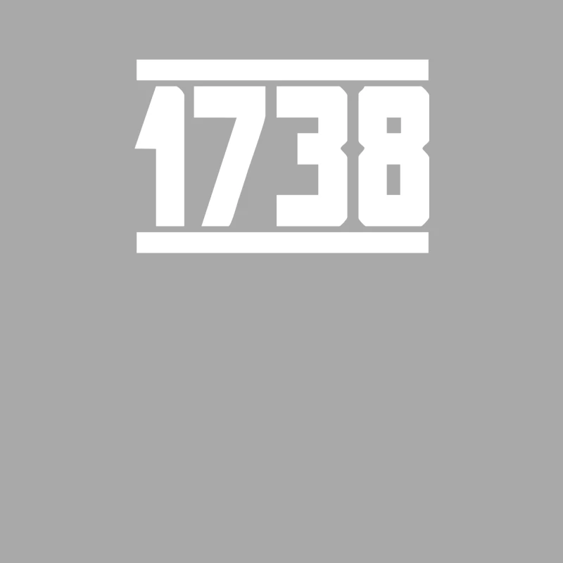 Graphic Design Featuring the Number 1738 Male Pullover Hoodie