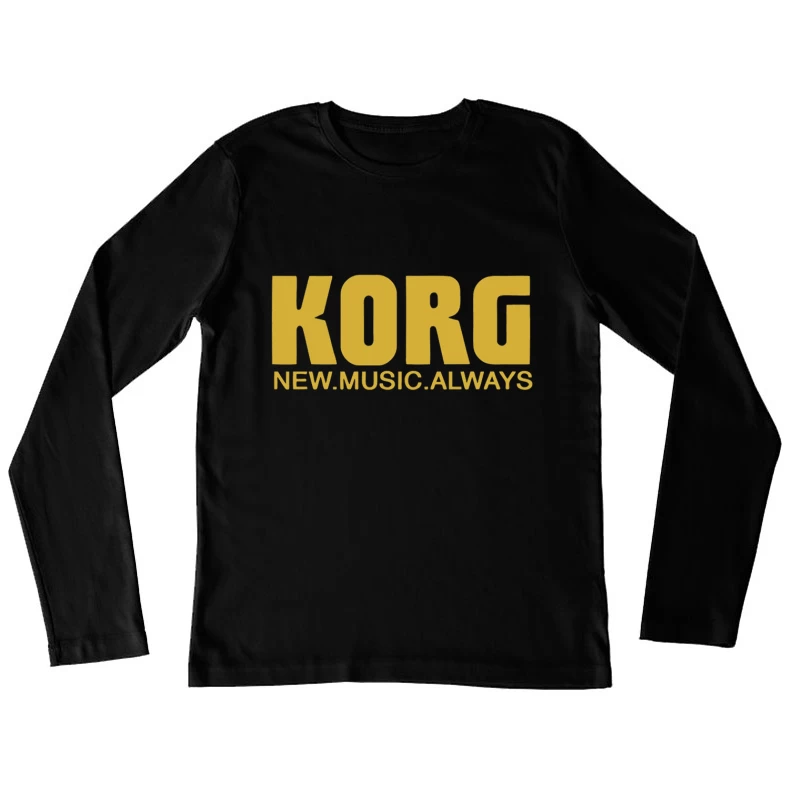 Korg Music Equipment Brand Logo in Yellow Female Long Sleeve T-Shirt