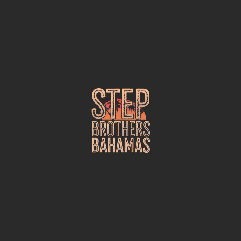 Step Brothers Bahamas: Tropical Sunset Logo Typography Baseball Cap