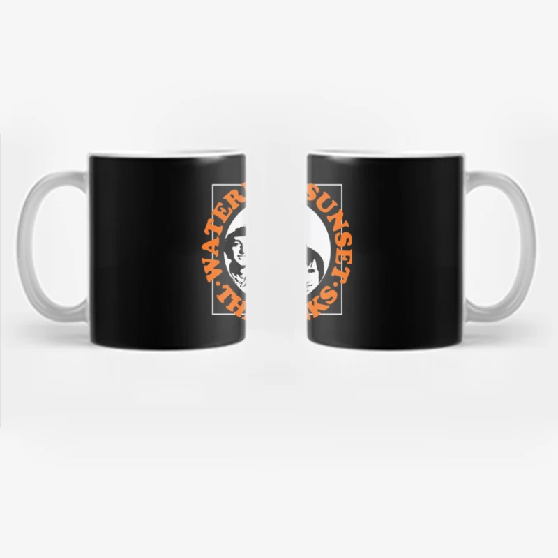 Vintage The Kinks Band Album Cover with Orange Text Coffee Mug