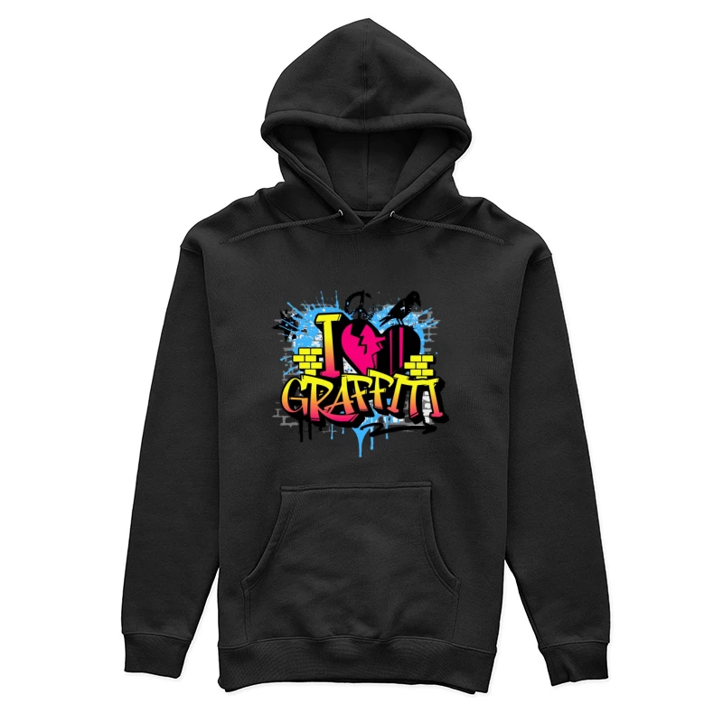 Ich liebe Graffiti Design Damen Pullover Hoodie