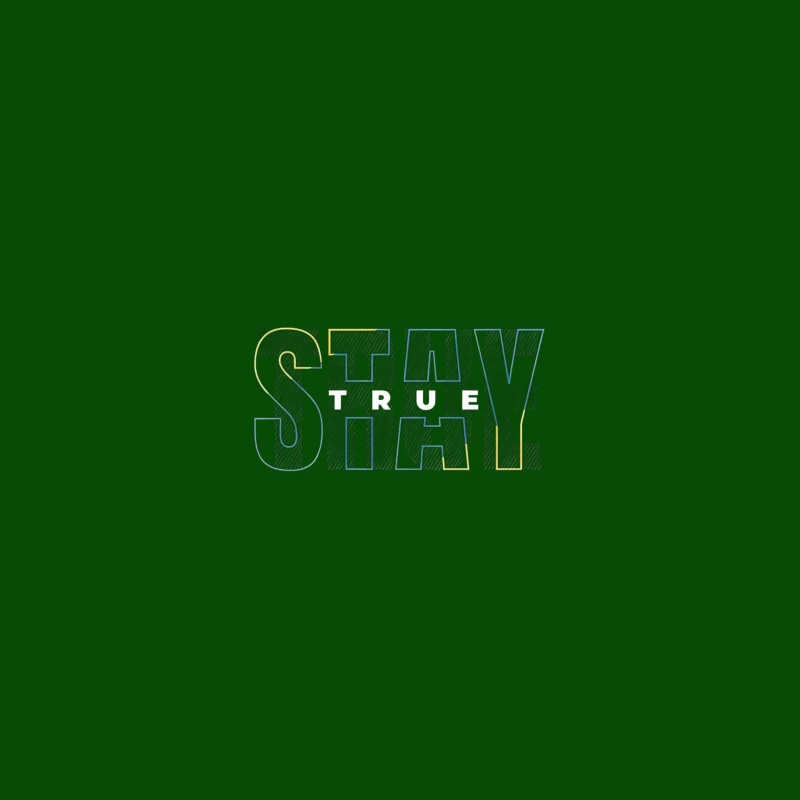 Stay True Typography Design Tapestry