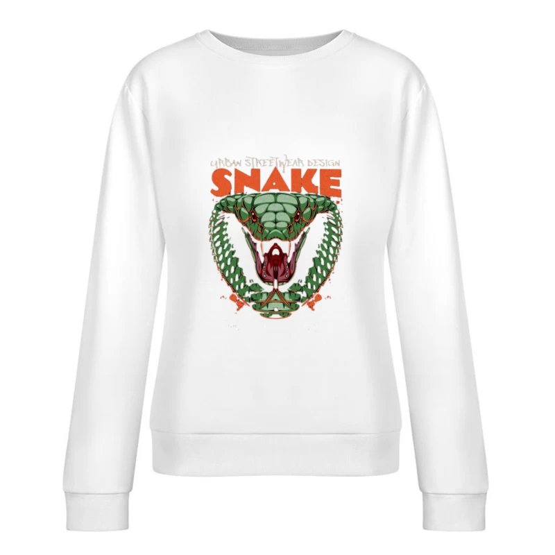 Design Urbain de Serpent Streetwear Femme Sweat-shirt à enfiler