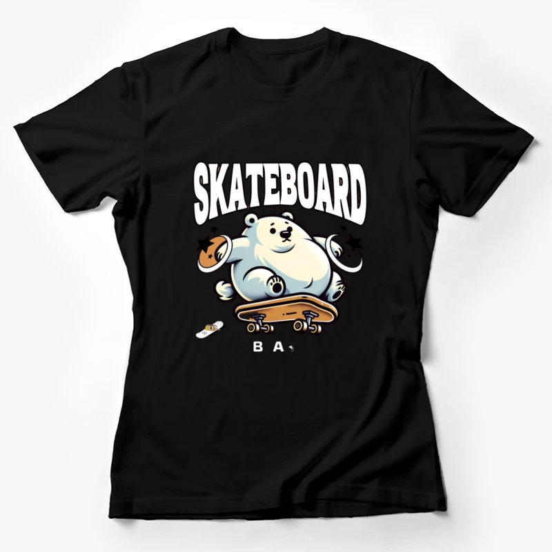 Niedlicher Eisbär auf einem Skateboard Damen T-Shirt