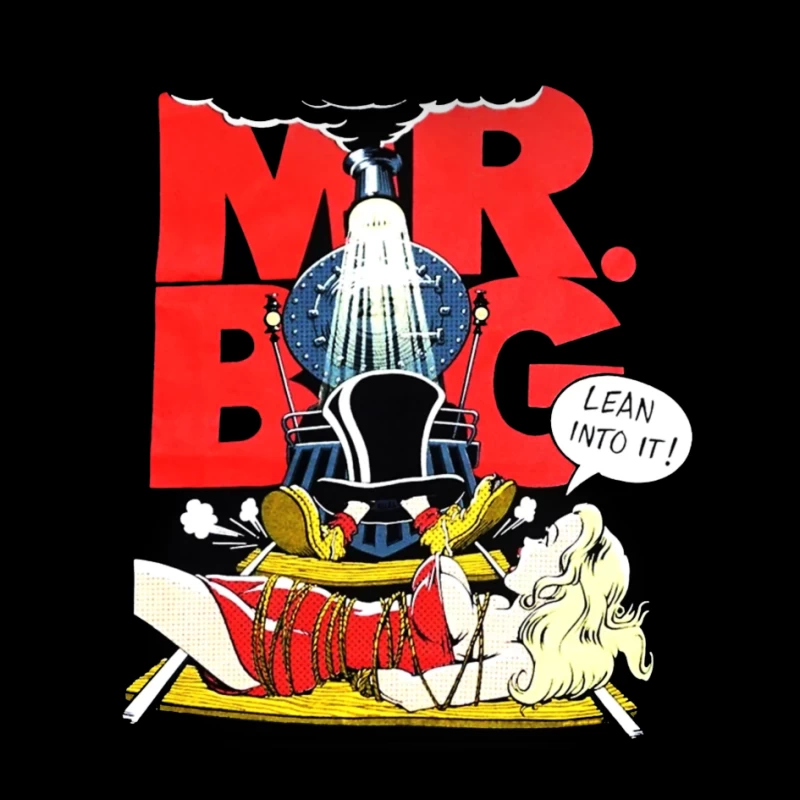 Vintage "Mr. Big" Bathroom Advertisement with Comic-Style Shower Illustration Pin