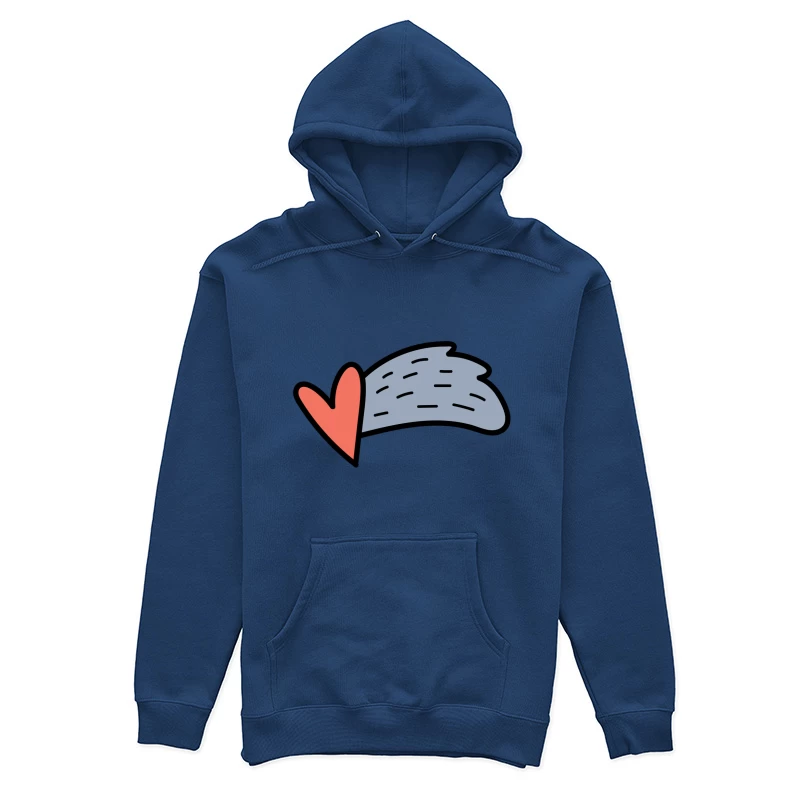 Design de cœur et aile artistique Femme Sweat à capuche