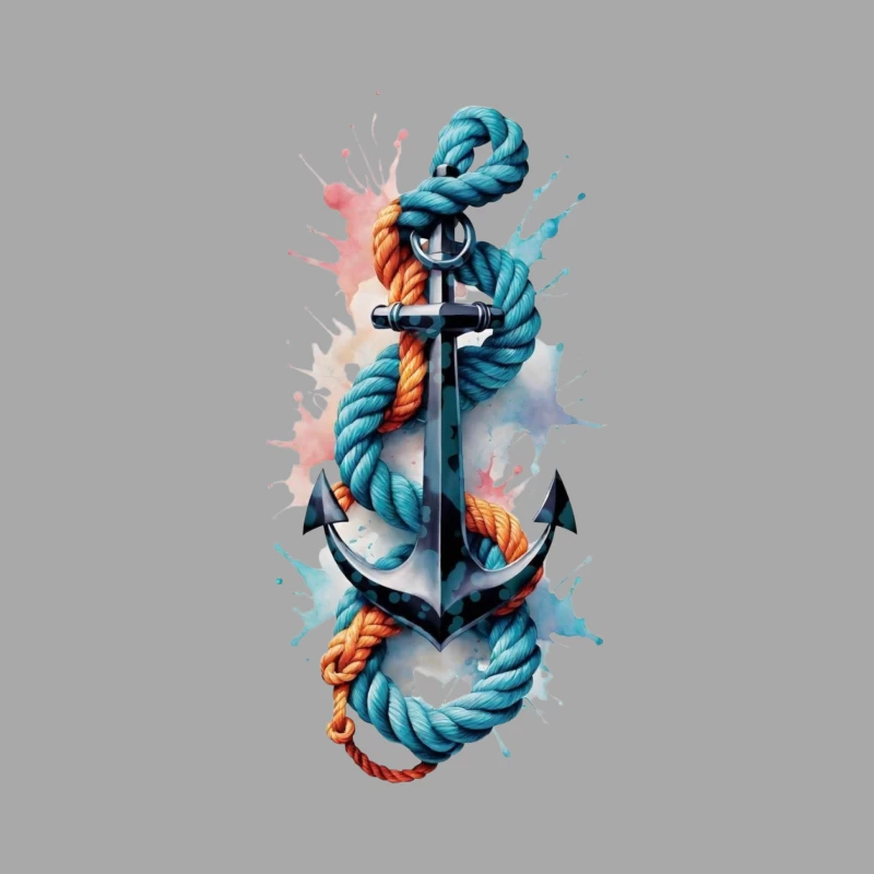 Anchor with Colorful Ropes Female Pullover Hoodie