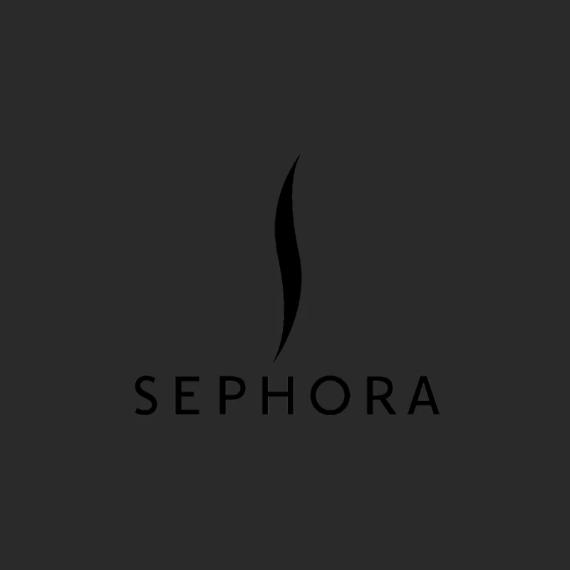 Sephora Black and White Minimalist Beauty Retailer Logo Baseball Cap