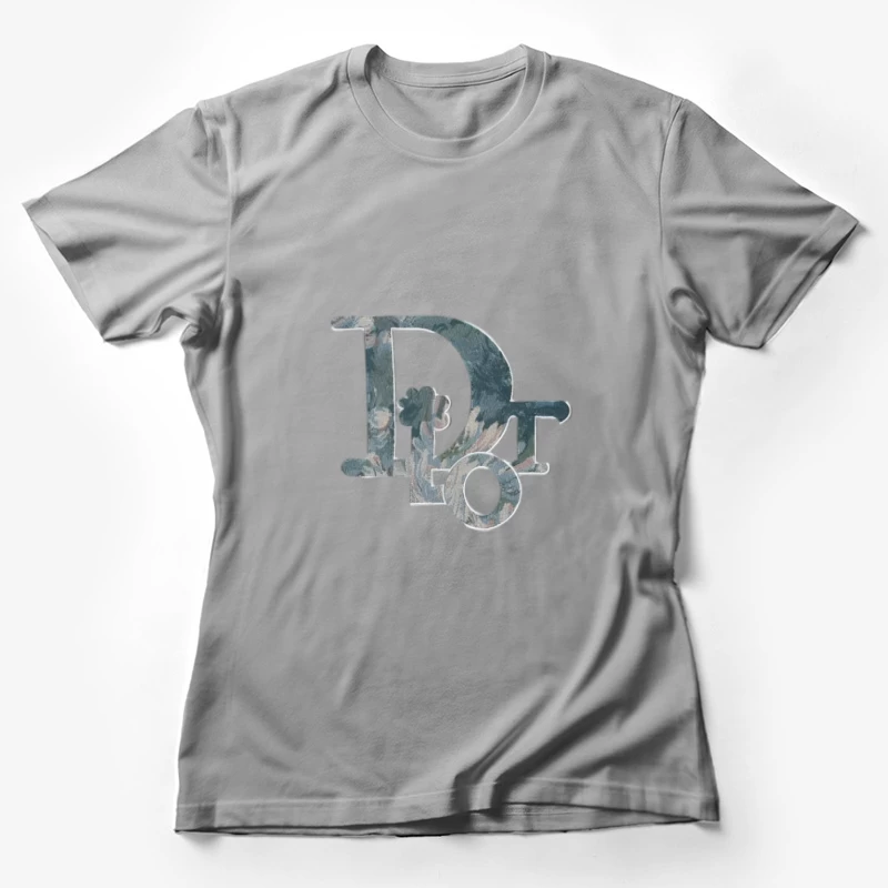 Florales Buchstaben-Logo Design Damen T-Shirt