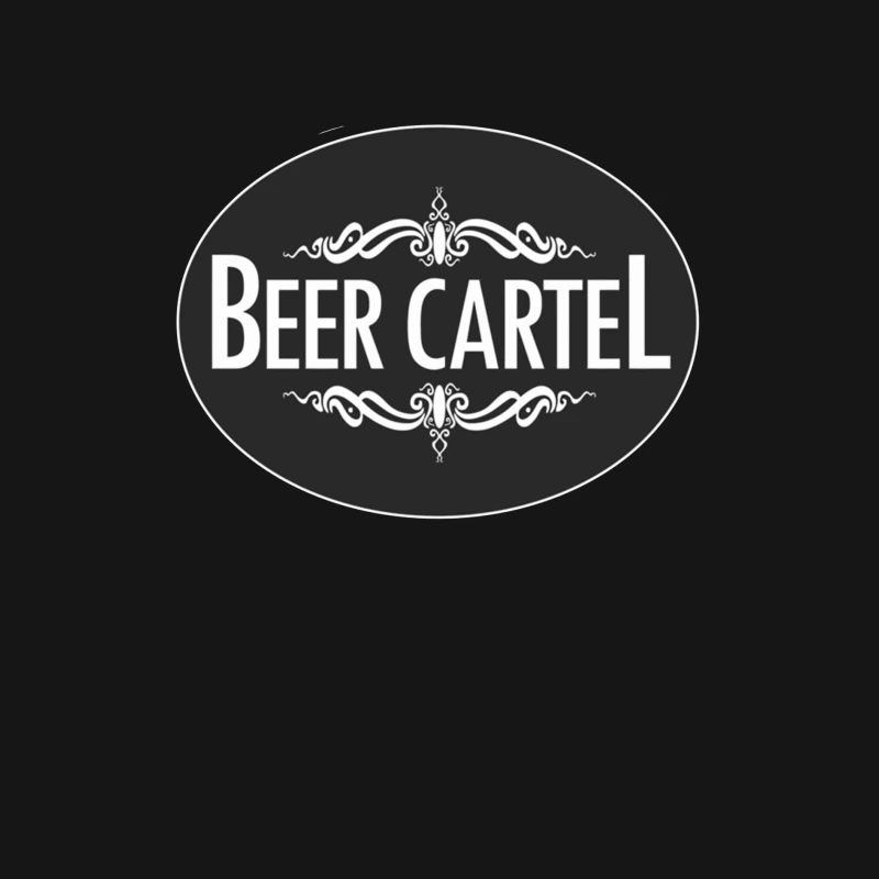 Elegant Black and White Beer Cartel Logo with Ornamental Frame Male Long Sleeve T-Shirt