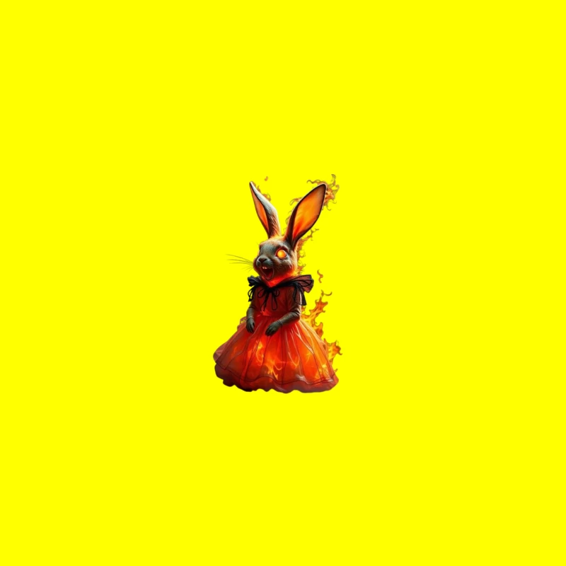 Fiery Rabbit in a Dress Coffee Mug