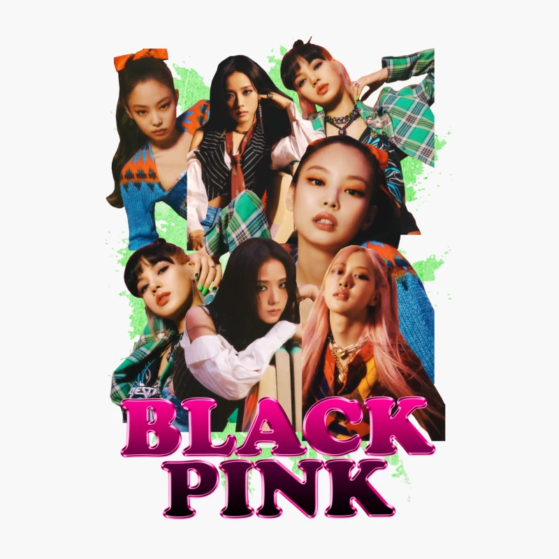 BLACKPINK Music Group Collage Cotton Tote Bag