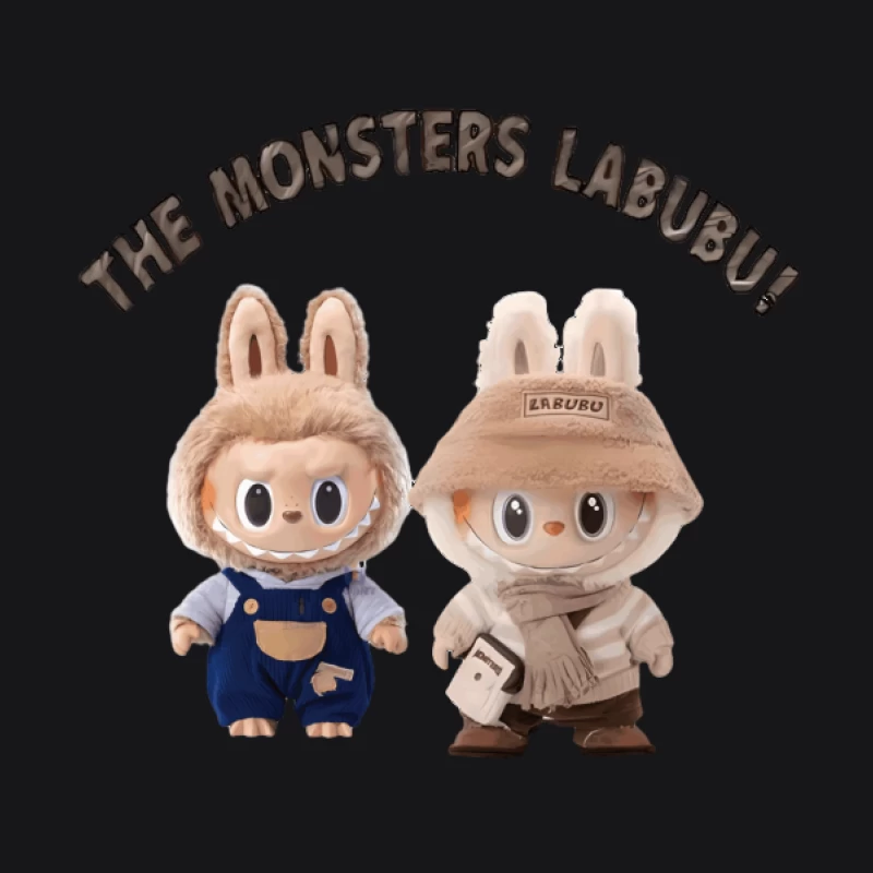 Die Monster Labubu Kuscheltiere Herren Pullover Hoodie