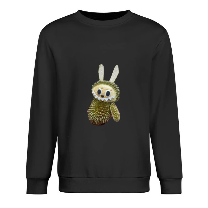 Kreatives Durian-Kunstwerk mit Hasenelementen Herren Pullover Sweatshirt