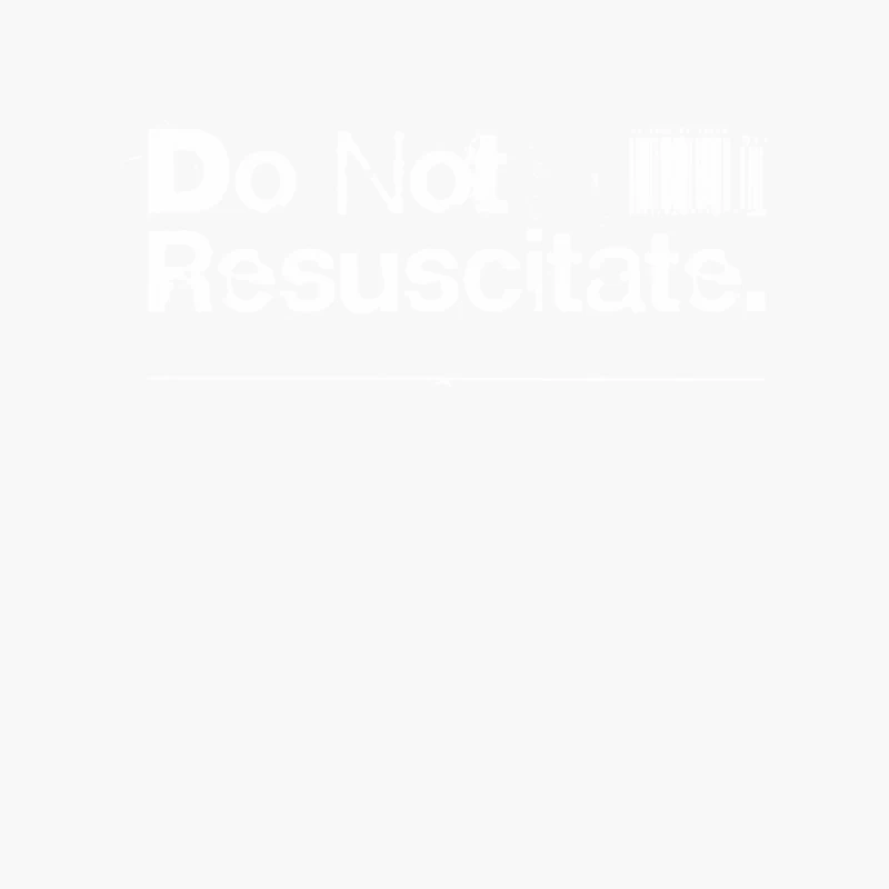 Do Not Resuscitate   90s Style Design Cotton Tote Bag