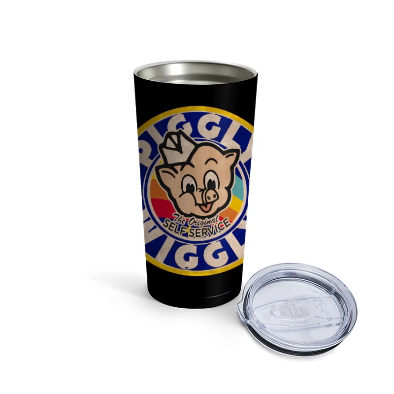 Vintage Piggly Wiggly Supermarket Logo - The Original Self Service Store Since 1916 Travel Mug