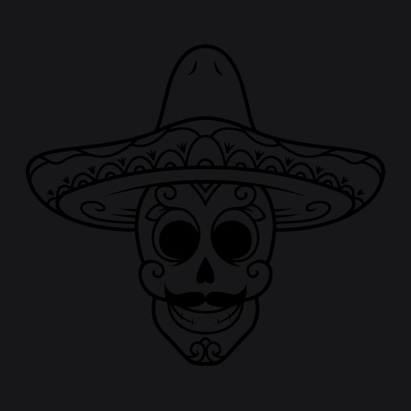 Crâne mexicain avec sombrero Femme Sweat à capuche