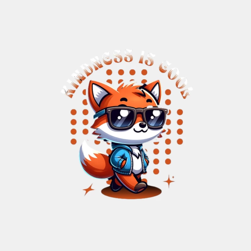Renard Cool avec Lunettes de Soleil et Veste Homme Débardeur