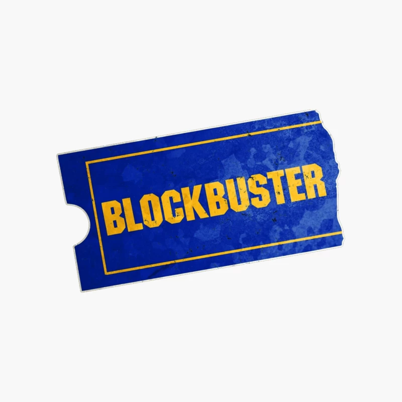 Vintage Blockbuster Video Rental Store Logo Ticket Cotton Tote Bag