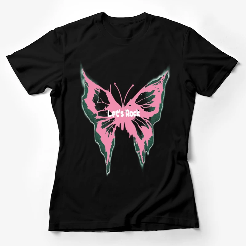 Schmetterling Rock Design Damen T-Shirt