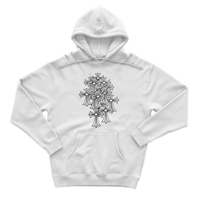 Mehrfache Schwarze Kreuze Herren Pullover Hoodie