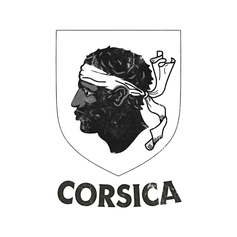 Corsica ---- Vintage Style Crest Design Tapestry