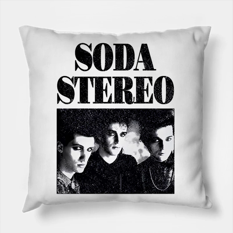 Soda Stereo Band Retro Throw Pillow