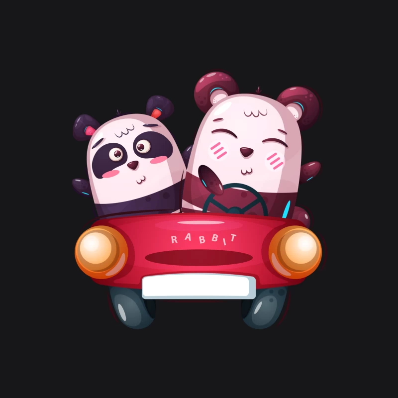 Panda et Ours dans une Voiture Homme Sweat à capuche