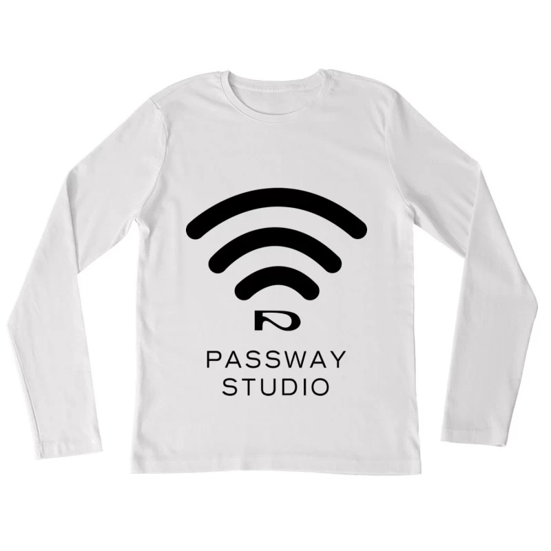 Passway Studio Logo mit WLAN-Symbol Damen Langarm T-Shirt