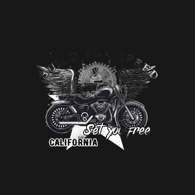 Schnelle Fahrt Motorraddesign in Kalifornien Herren Pullover Hoodie