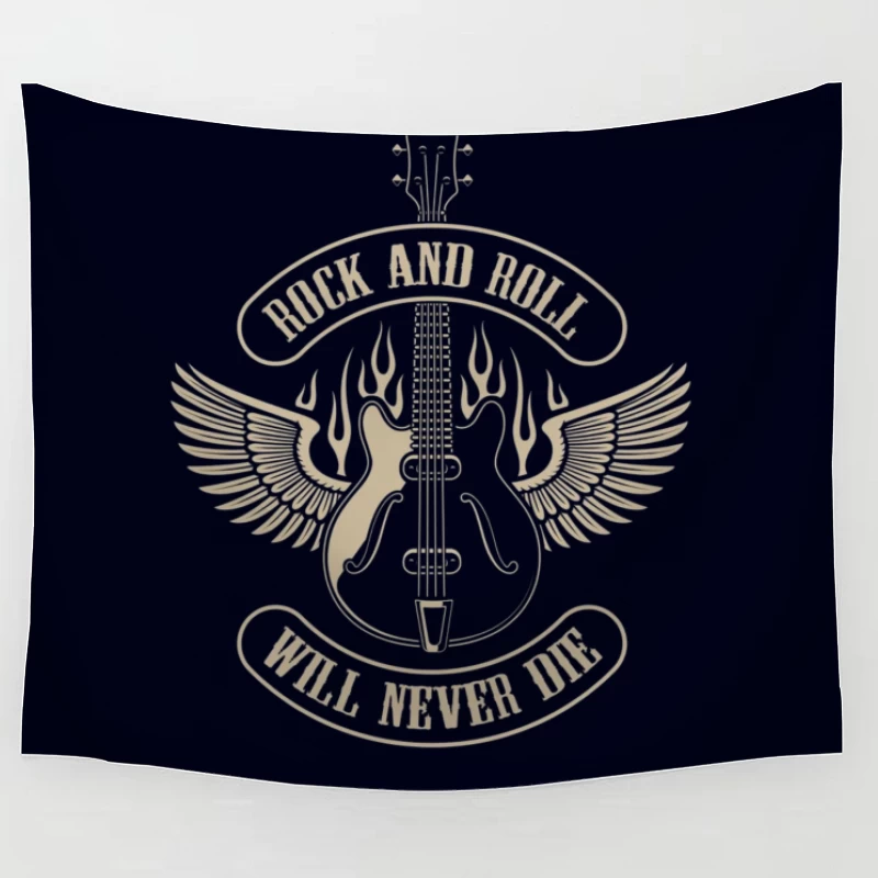 Rock and Roll Guitar Design Tapestry
