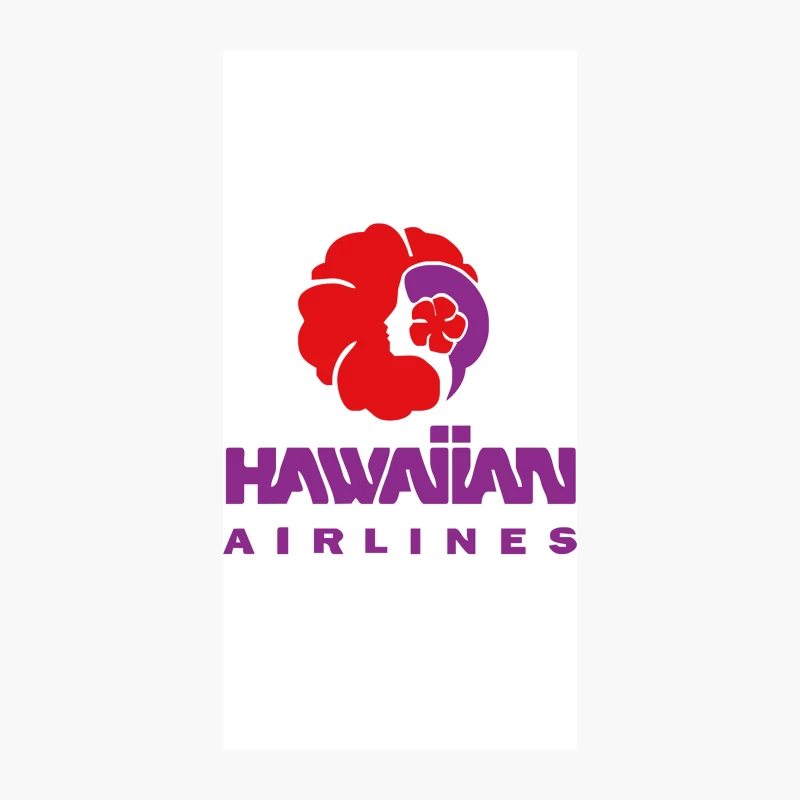 Hawaiian Airlines Logo: Red and Purple Floral Design iPhone Case
