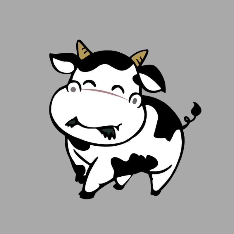 Vache mignonne souriante avec des taches Homme Sweat à capuche