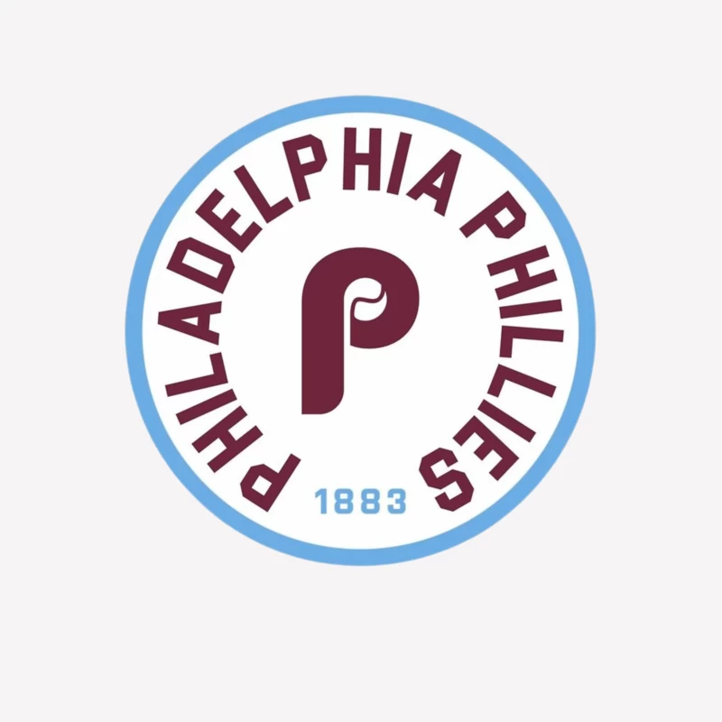 Philadelphia Phillies: Historic MLB Team Logo with Circular Design Male T-Shirt